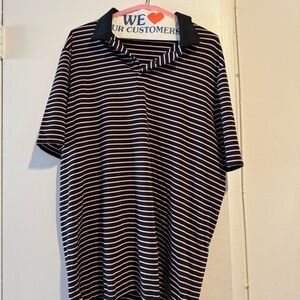 Ralph Lauren Black and White Striped Polo Shirt